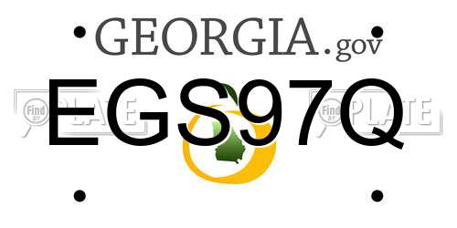 EGS97Q Georgia License Plate