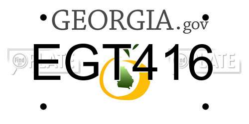 EGT416 Georgia License Plate