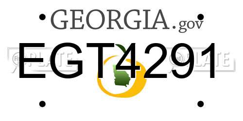 EGT4291 Georgia License Plate