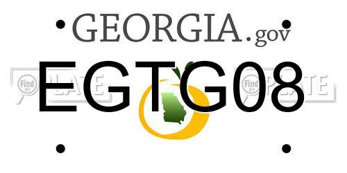 EGTG08 Georgia License Plate