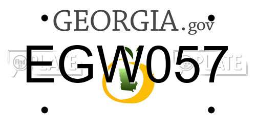 EGW057 Georgia License Plate