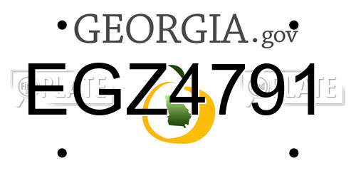 EGZ4791 Georgia License Plate