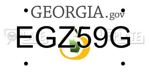EGZ59G Georgia License Plate