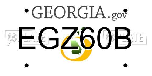 EGZ60B Georgia License Plate