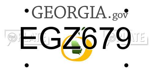 EGZ679 Georgia License Plate