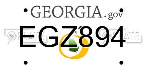 EGZ894 Georgia License Plate