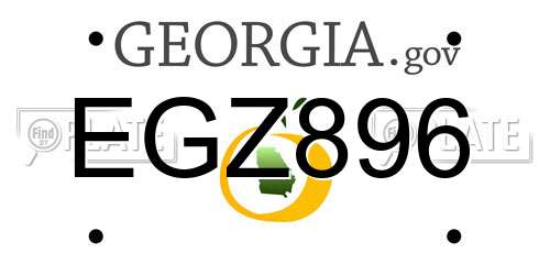 EGZ896 Georgia License Plate