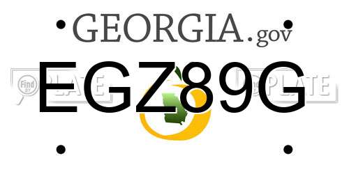 EGZ89G Georgia License Plate