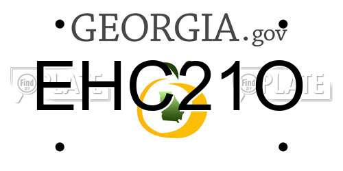 EHC21O Georgia License Plate