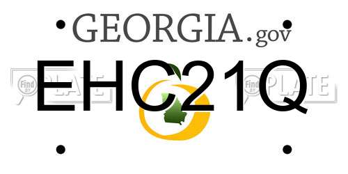 EHC21Q Georgia License Plate
