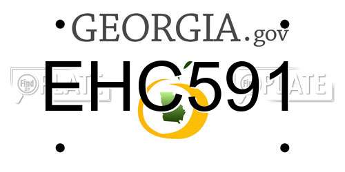 EHC591 Georgia License Plate
