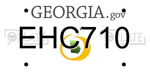 EHC710 Georgia License Plate