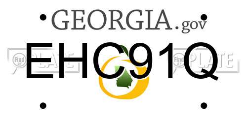 EHC91Q Georgia License Plate