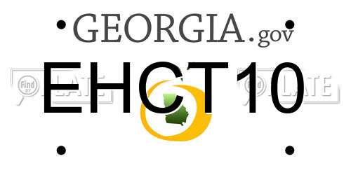 EHCT10 Georgia License Plate