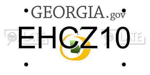 EHCZ10 Georgia License Plate