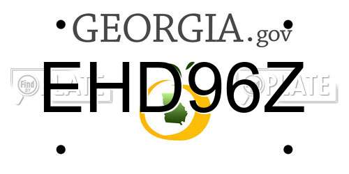 EHD96Z Georgia License Plate