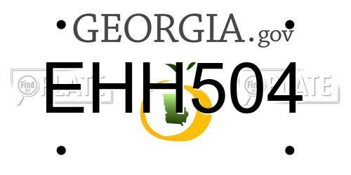 EHH504 Georgia License Plate