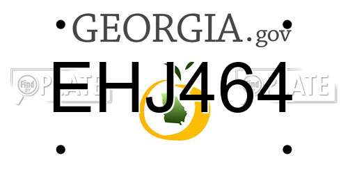 EHJ464 Georgia License Plate