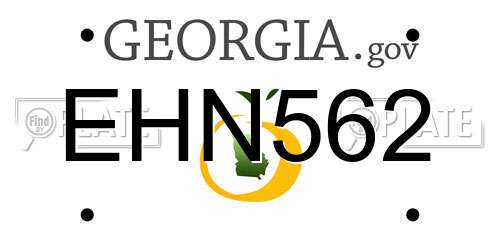 EHN562 Georgia License Plate