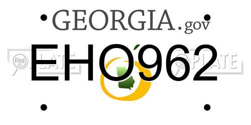 EHO962 Georgia License Plate