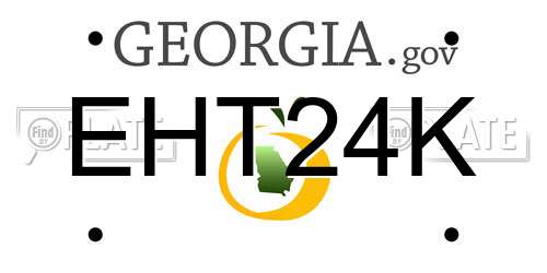 EHT24K Georgia License Plate