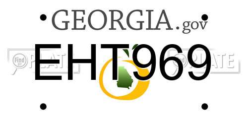 EHT969 Georgia License Plate