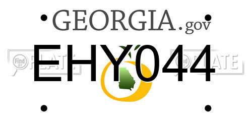 EHY044 Georgia License Plate