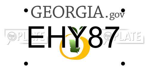EHY87 Georgia License Plate