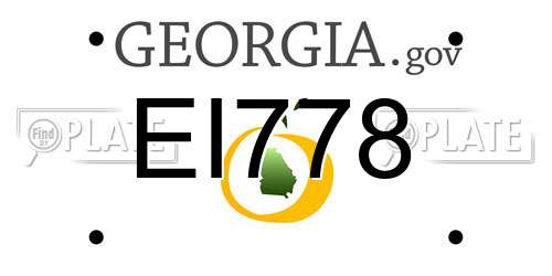 EI778 Georgia License Plate