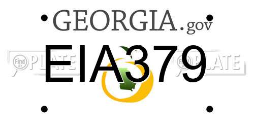 EIA379 Georgia License Plate
