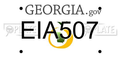 EIA507 Georgia License Plate