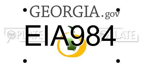 EIA984 Georgia License Plate