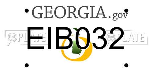 EIB032 Georgia License Plate