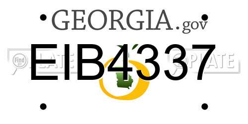 EIB4337 Georgia License Plate