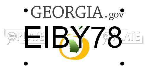 EIBY78 Georgia License Plate