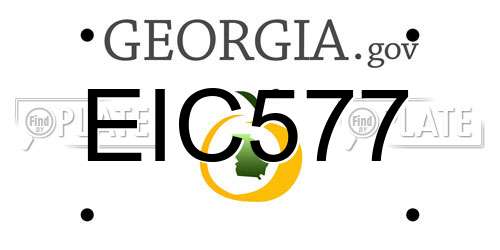 EIC577 Georgia License Plate