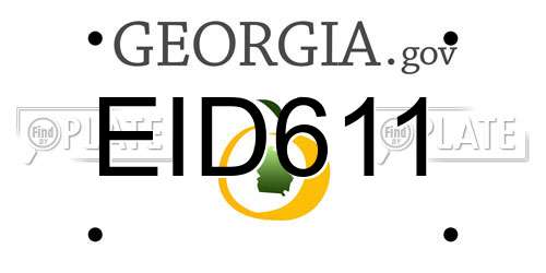 EID611 Georgia License Plate