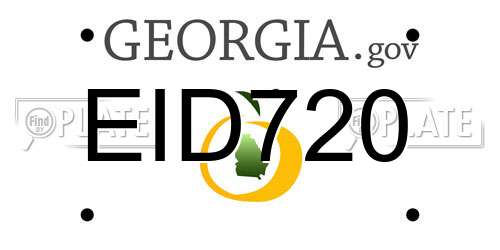 EID720 Georgia License Plate