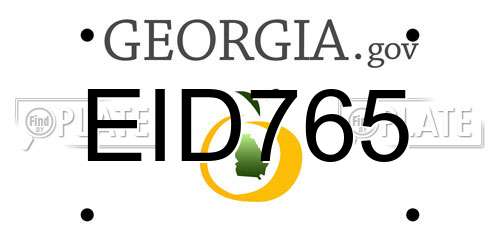 EID765 Georgia License Plate