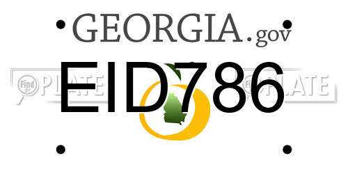 EID786 Georgia License Plate