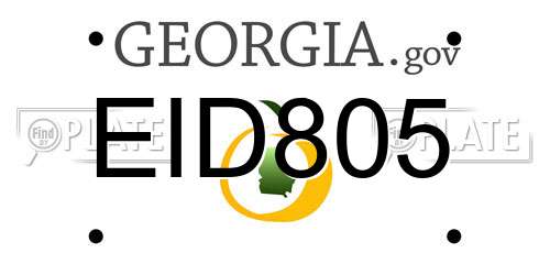 EID805 Georgia License Plate