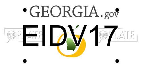EIDV17 Georgia License Plate