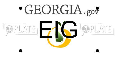 EIG Georgia License Plate