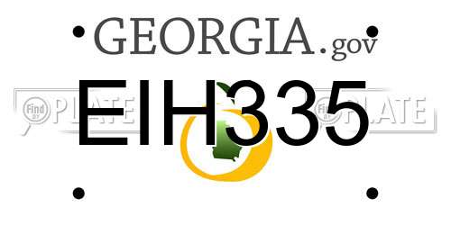 EIH335 Georgia License Plate