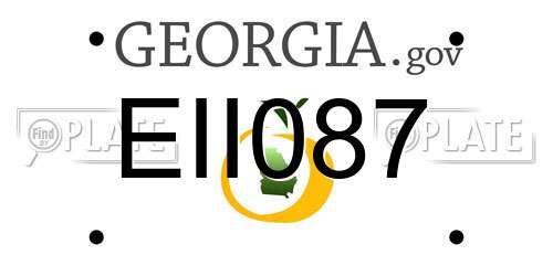 EII087 Georgia License Plate