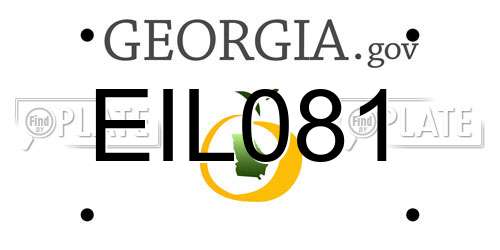 EIL081 Georgia License Plate