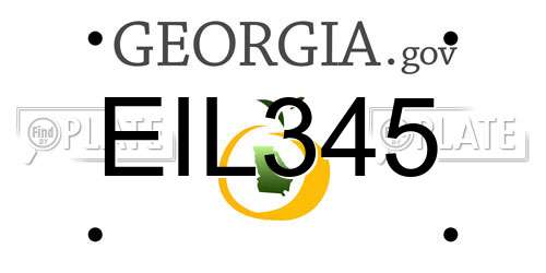EIL345 Georgia License Plate
