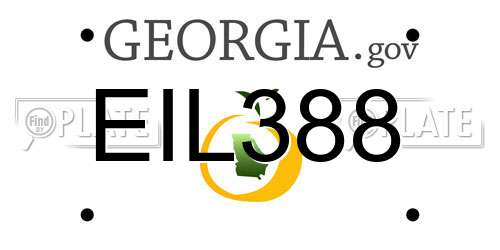 EIL388 Georgia License Plate