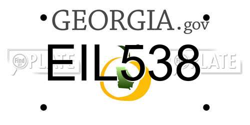 EIL538 Georgia License Plate