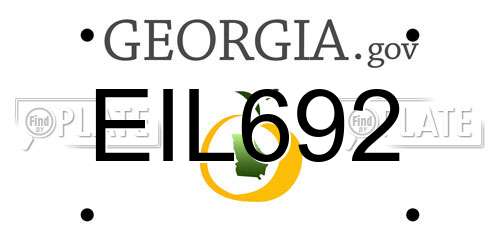 EIL692 Georgia License Plate